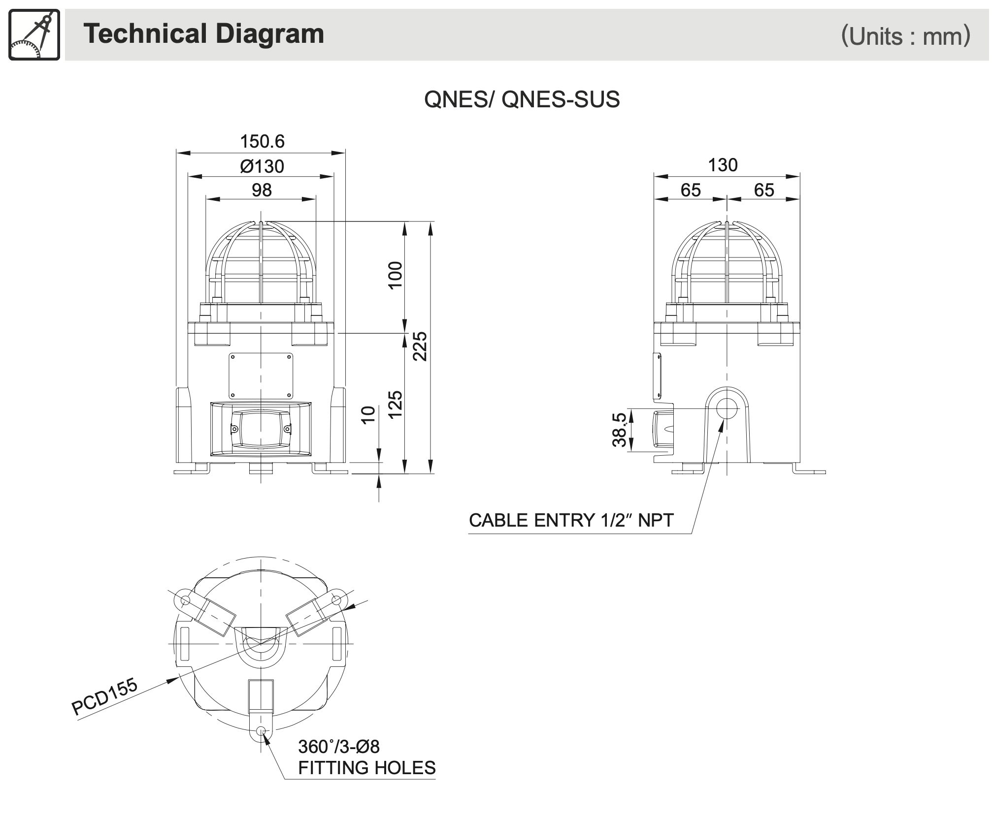 Alarma Antiexplosiva LED y Sirena QNES | ATEX / IECEx | 110dB - Image 4