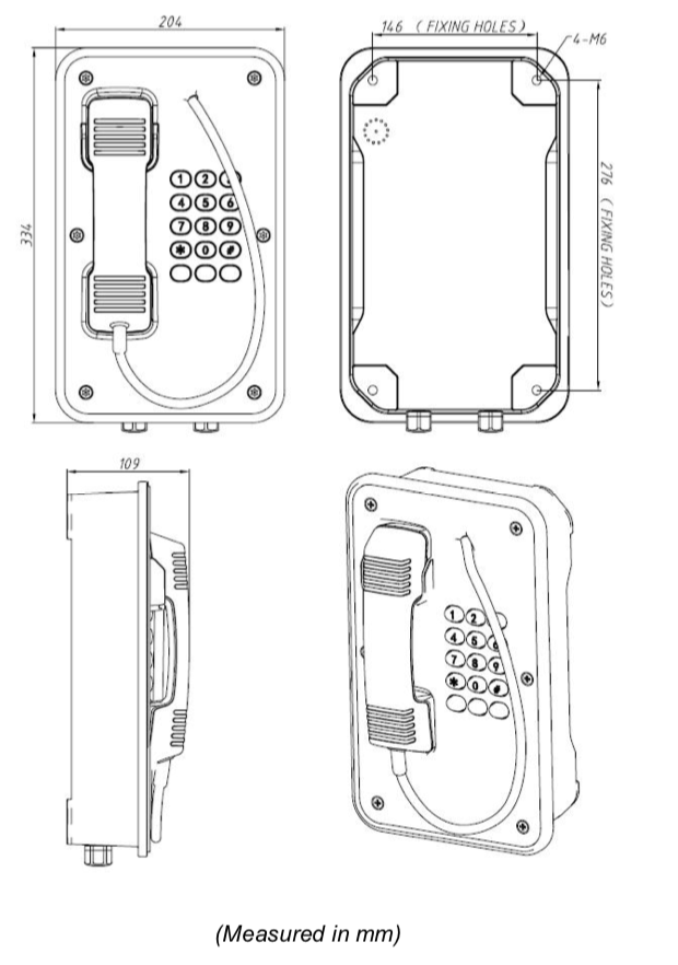 JR103-FK-HB Telefono Industrial de Difusion Vozell - Image 4