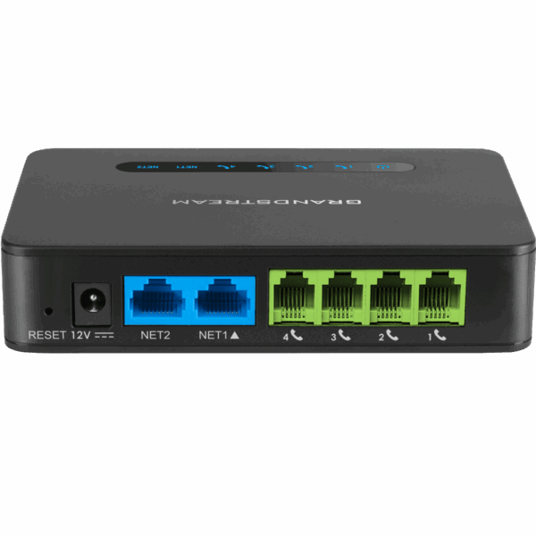 Gateway VoIP con Router NAT / 4 Puertos FXS (Conectar Teléfono Análogo) / Router NAT Gigabit Integrado / Cifrado AES Reforzado / Aprovisionamiento Automático / Soporta SIP y Fax T.38