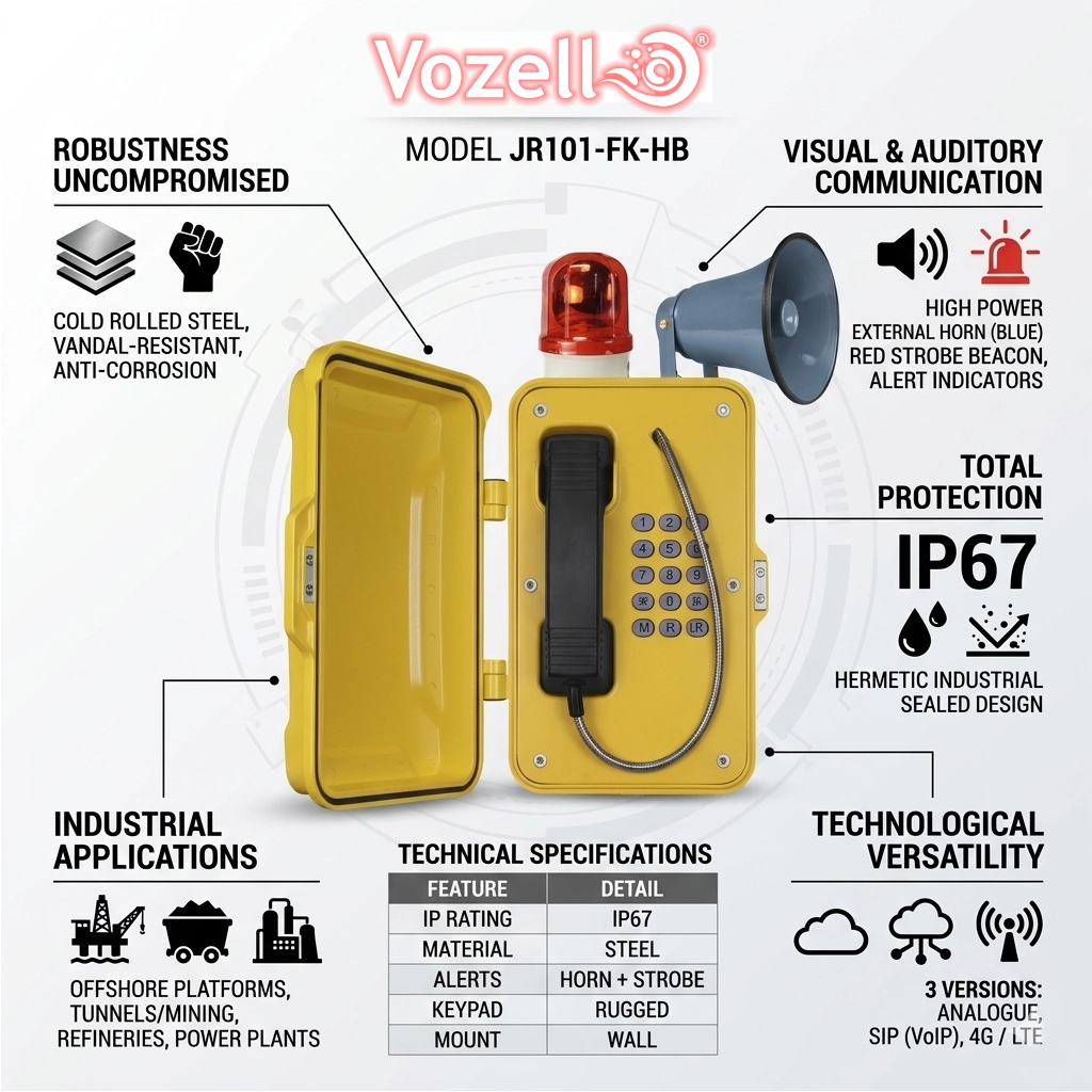 vozell telefonos industriales en mexico para ambientes ruidosos